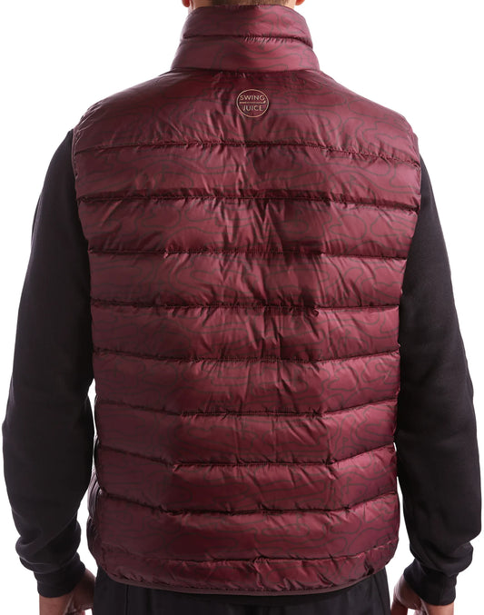 Golf Rhythmic Lines Unisex Packable Puffer Vest - GOLF LEAGUE