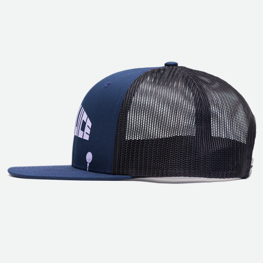 Golf 8-Bit Unisex Trucker Hat Navy O/S - Final Sale