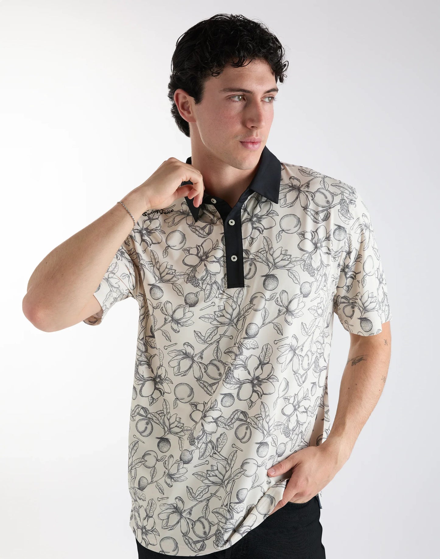 Golf Magnolia Toile Men's Polo - GOLF LEAGUE