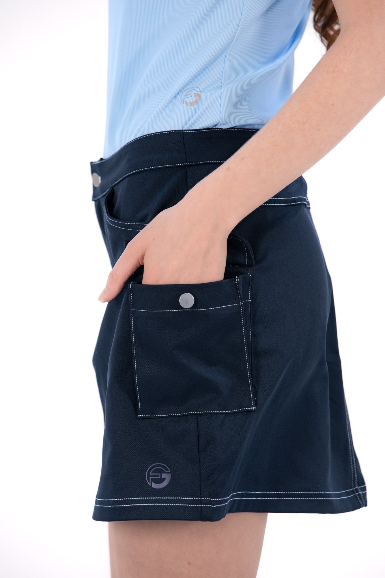 Cargo Pocket Twill Skirt