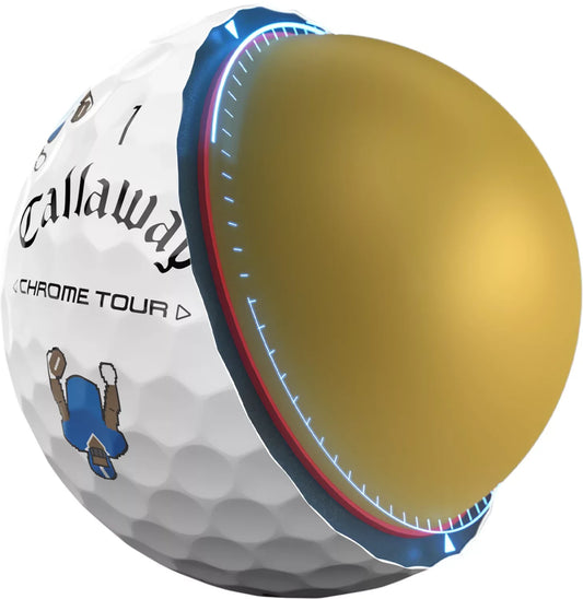 Callaway 2024 Chrome Tour Retro Football Truvis Golf Balls - GOLF LEAGUE