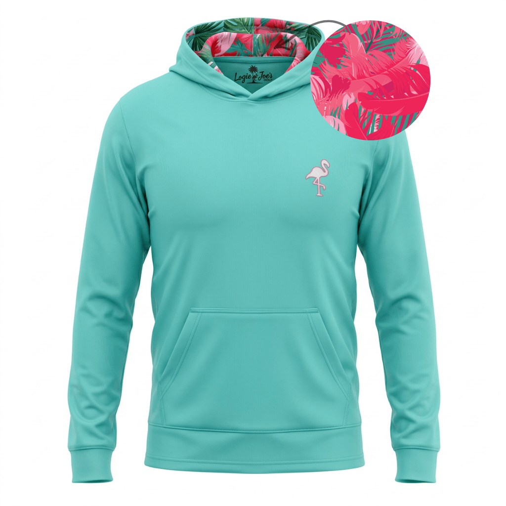 Pink Tropical Performance Hoodie | Lightweight Unisex Moisture-Wicking Athletic Hoodie