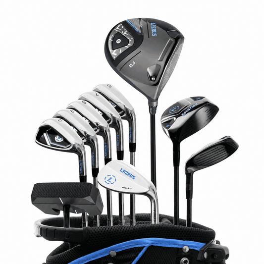 Lazrus Golf 11 pc Set - LAZ2 Driver, 3W, 1H, 6-PW Irons, 52° Wedge, Putter & Bag Optional