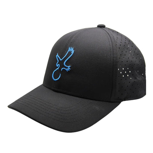 Black/Carolina Blue Eagle Performance Hat - GOLF LEAGUE