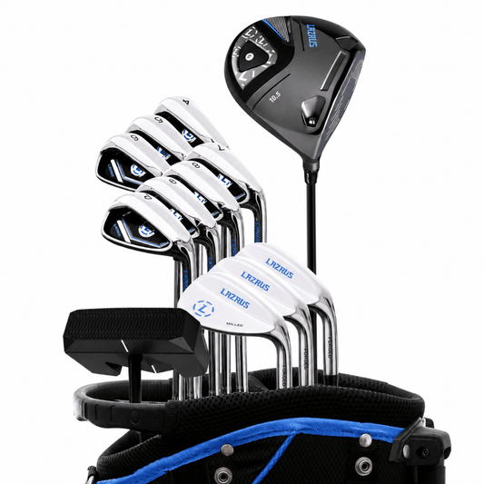 Lazrus Golf 13 pc Set - LAZ2 Driver, 3 Wedges Set, Irons (4-PW), Putter & Bag (optional)
