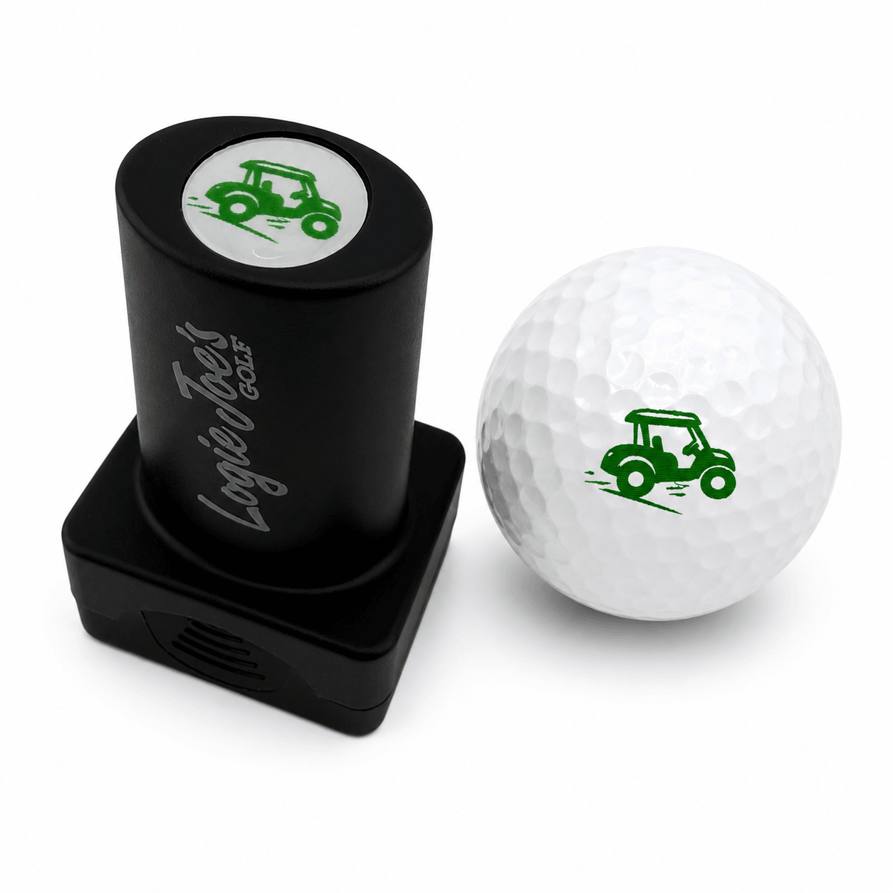 Golf Cart Golf Ball Stamp | Quick-Dry Ink Stamper | Easy Ball Identification | Fun Golf Gift