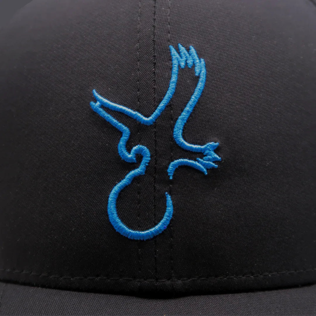 Black/Carolina Blue Eagle Performance Hat - GOLF LEAGUE