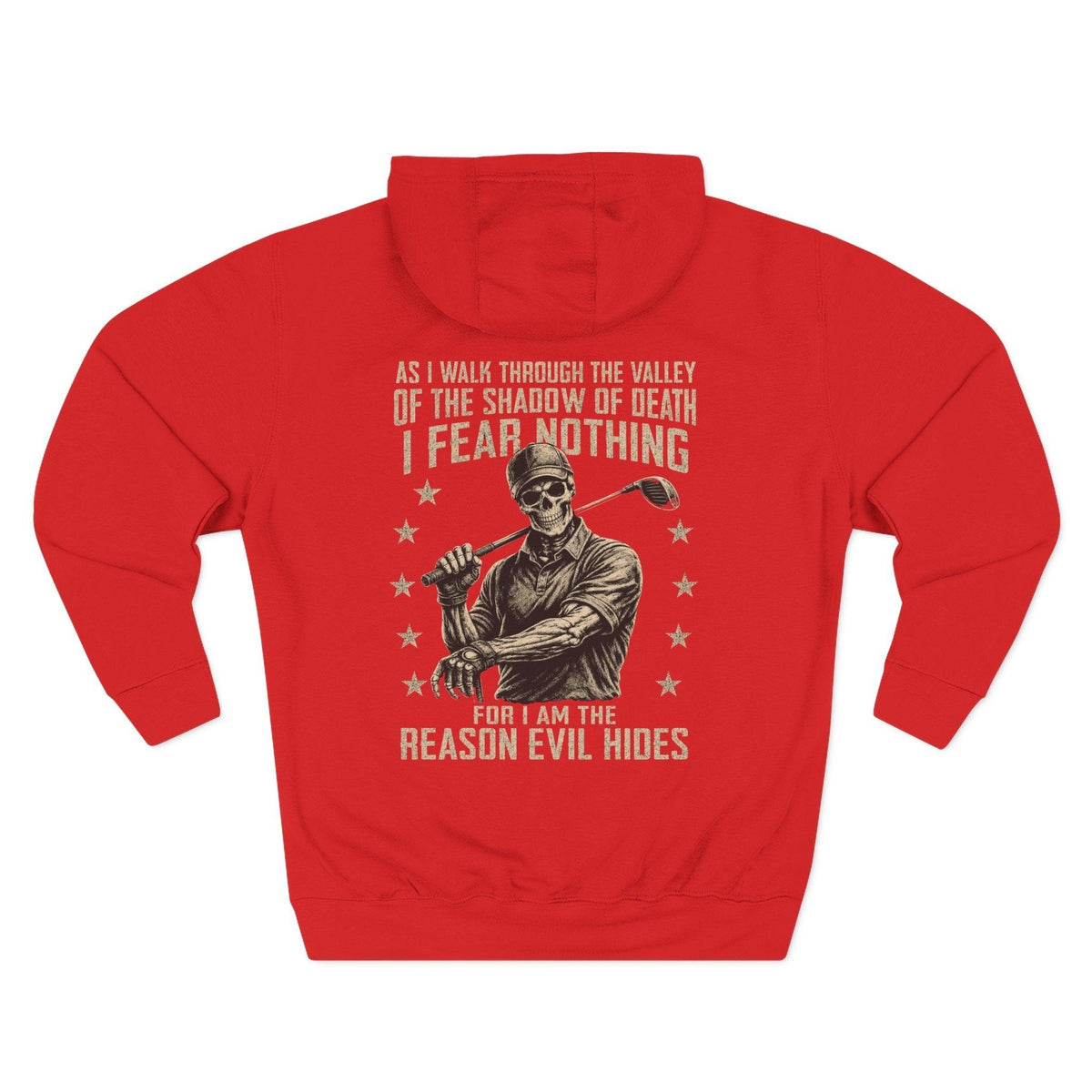 Fear Nothing Hoodie — "As I Walk Through the Valley of the Shadow of Death" Graphic Fleece Hoodie