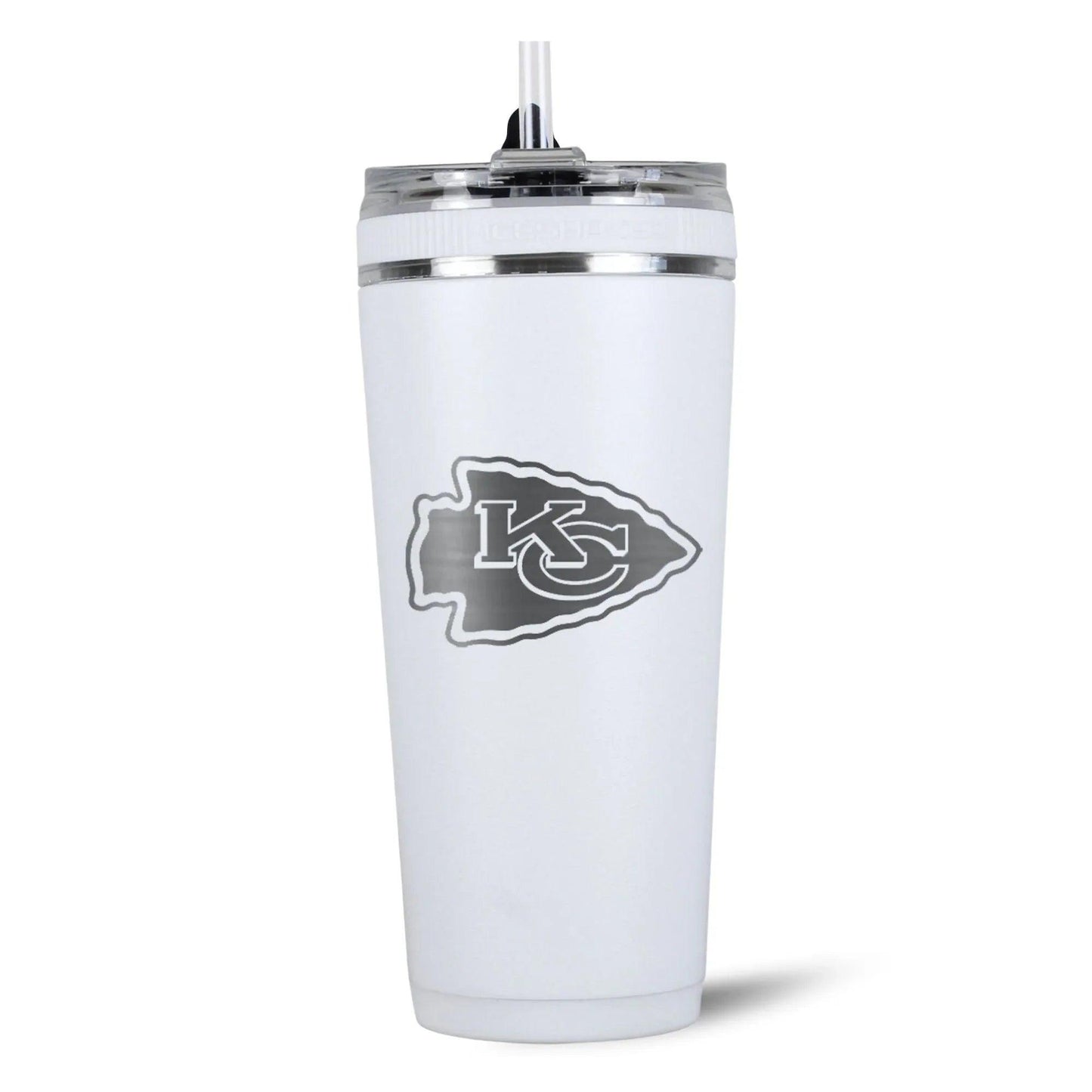 26FlexWhite-C_NFL_26ozFlexBottle_KansasCityChiefs_Back_Shadow - GOLF LEAGUE