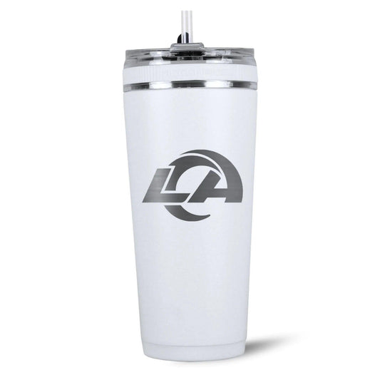 26FlexWhite-C_NFL_26ozFlexBottle_LosAngelesRams_White_Back_shadow - GOLF LEAGUE