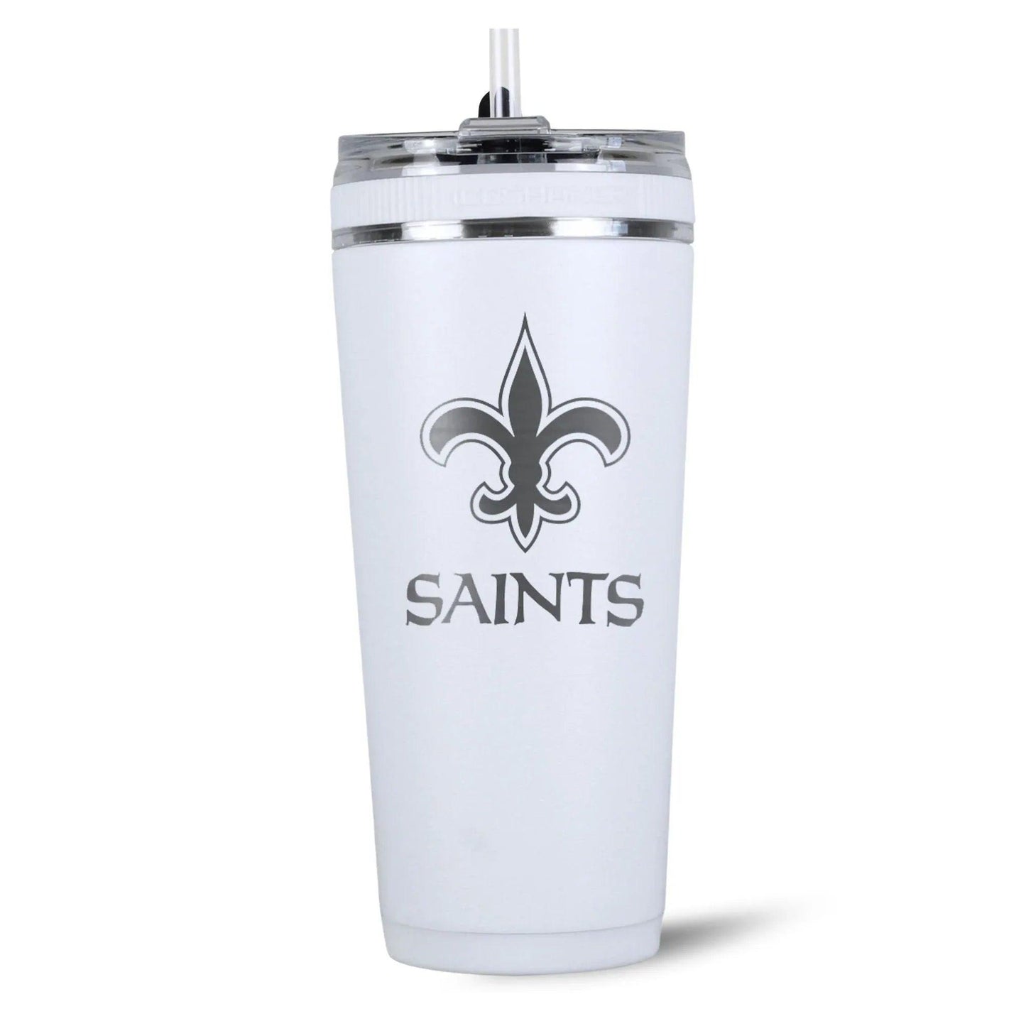 26FlexWhite-C_NFL_26ozFlexBottle_NewOrleansSaints_Back_Shadow - GOLF LEAGUE