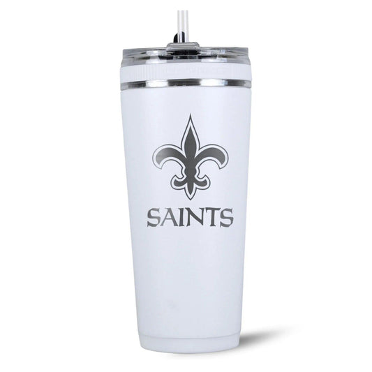 26FlexWhite-C_NFL_26ozFlexBottle_NewOrleansSaints_Back_Shadow - GOLF LEAGUE