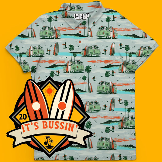 It's Bussin' | Cool Coastal Beach Golf Polo for Men (ATHLETIC FIT)