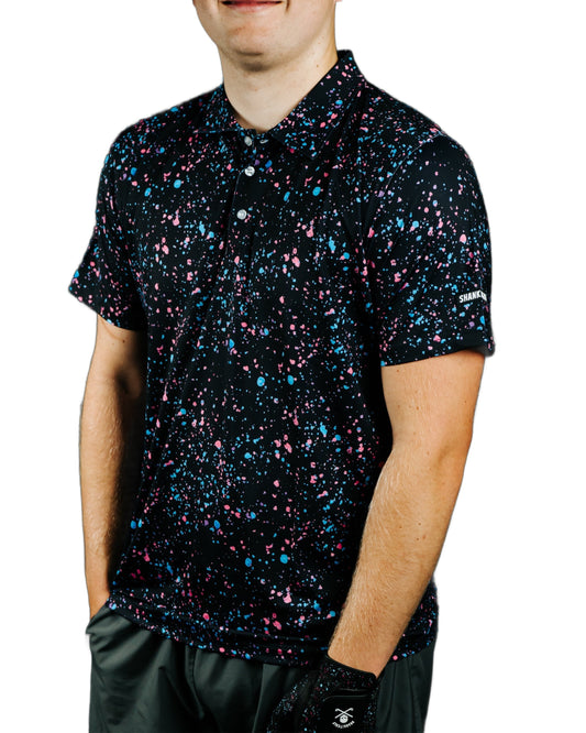 Paint Splatter Polo Black