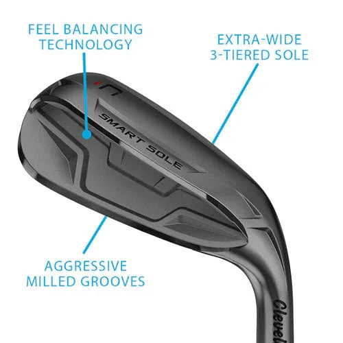 Cleveland Smart Sole 4.0 C Black Satin Wedge - GOLF LEAGUE