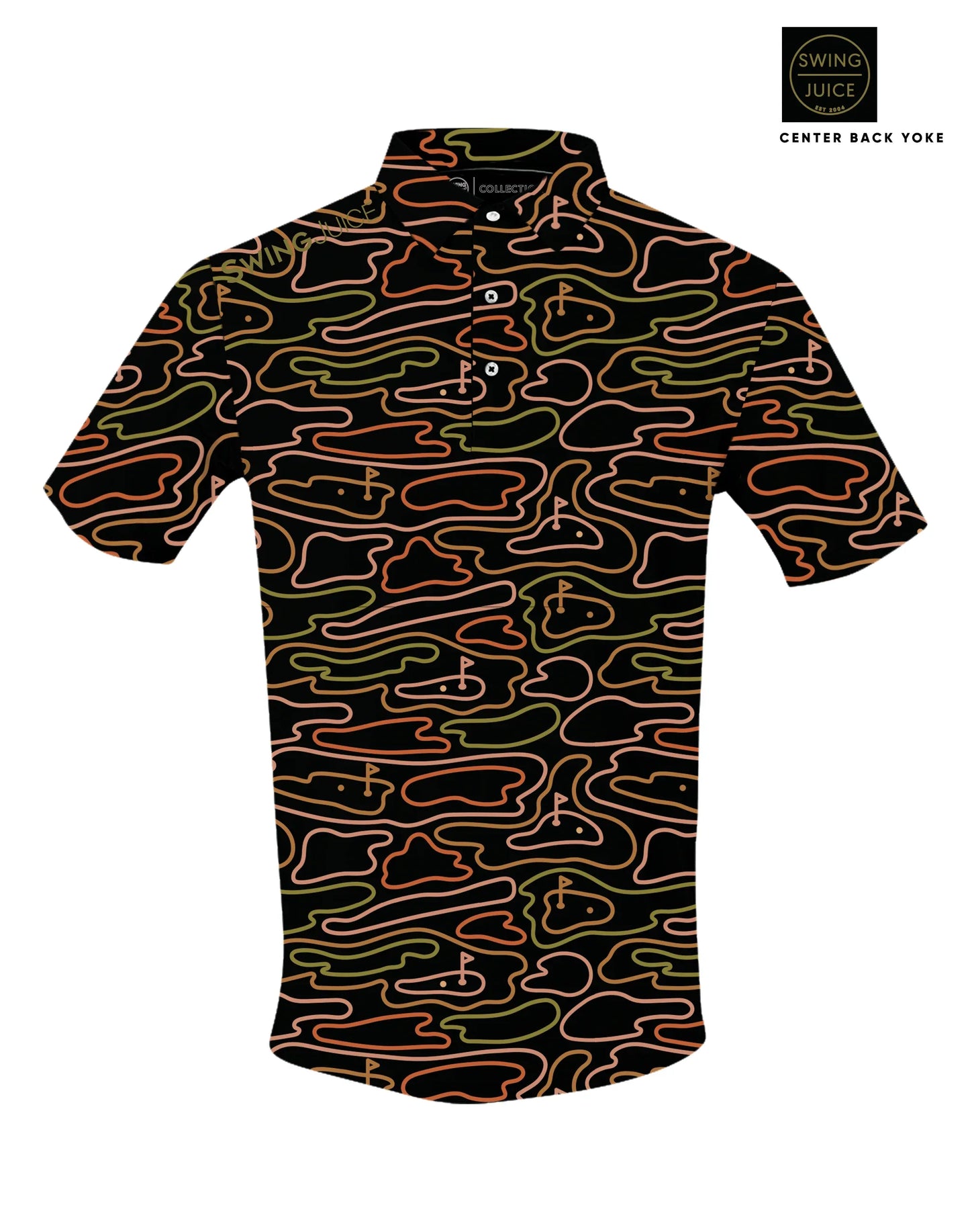 Golf Rhythmic Lines Men's Polo - GOLF LEAGUE