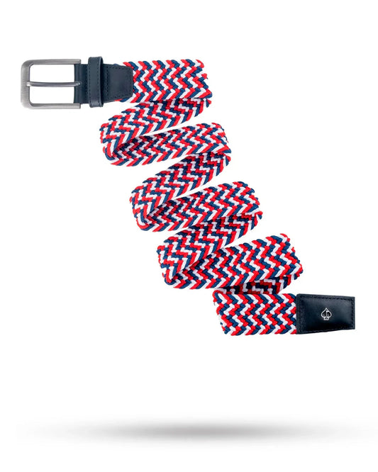 Pins Belt - Red White & Blue - GOLF LEAGUE