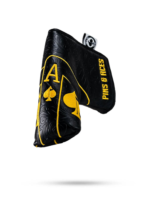 Black/Gold Ace of Spades - Blade Putter Cover - GOLF LEAGUE