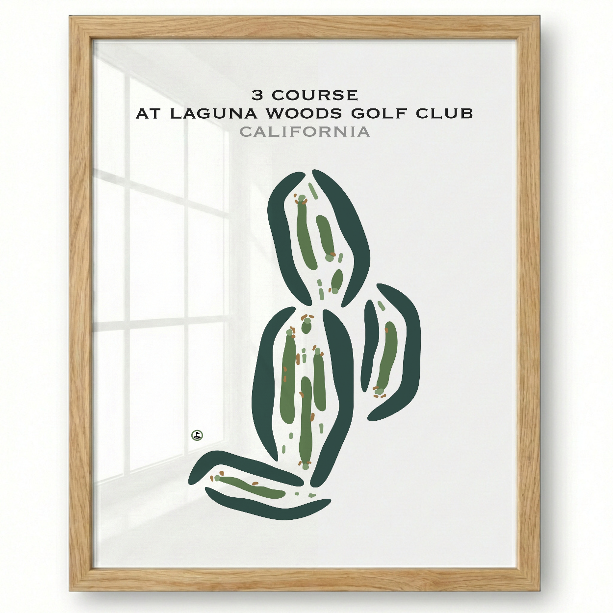 3 Course at Laguna Woods Golf Club, California - Printed Golf Courses