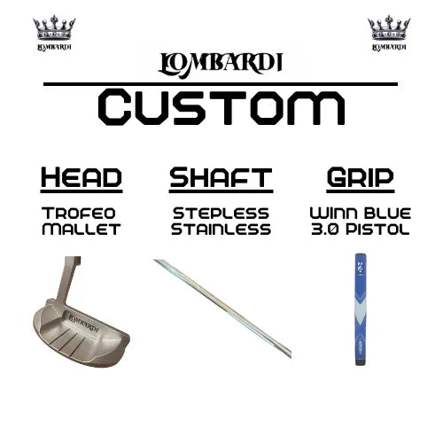 Lombardi Golf Custom Silver Trofeo Mallet Golf Putter - GOLF LEAGUE