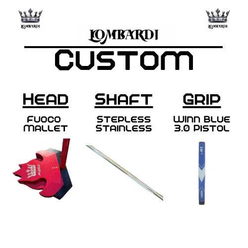 Lombardi Golf Custom Red Fuoco Mallet Golf Putter - GOLF LEAGUE