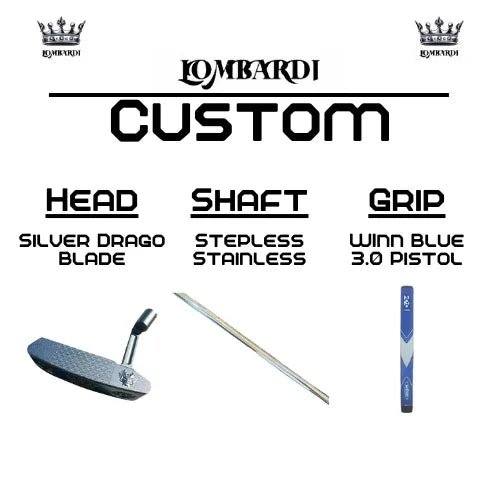 Lombardi Golf Custom Silver Drago Blade Golf Putter - GOLF LEAGUE