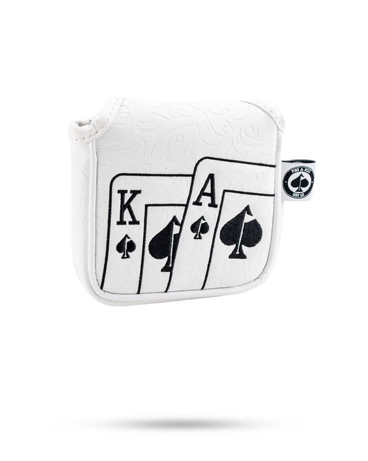 White Out Ace of Spades - Mallet Putter Cover - GOLF LEAGUE
