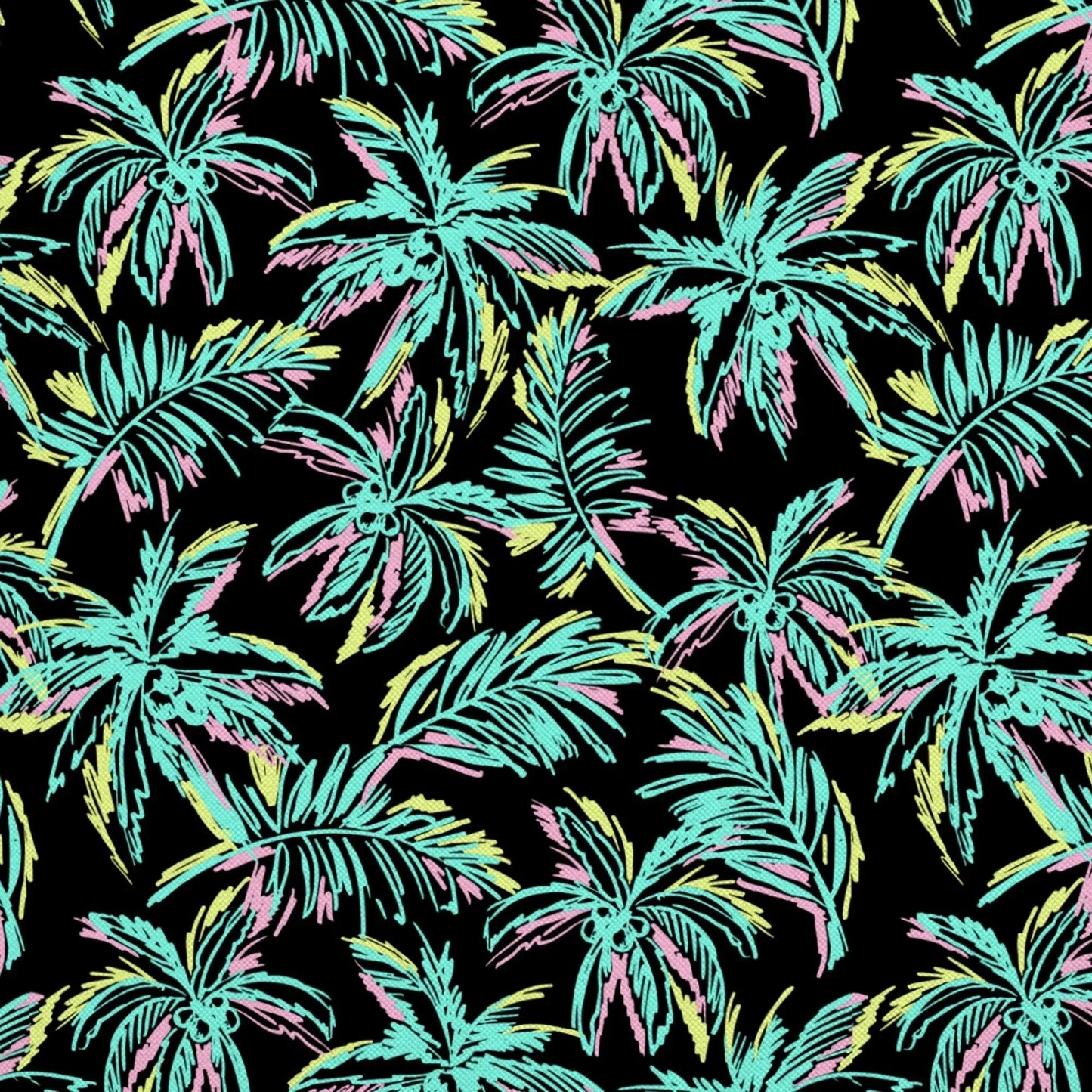 The Palmer (Dark) | Neon Palm Tree Golf Polo for Men (ATHLETIC FIT) - GOLF LEAGUE