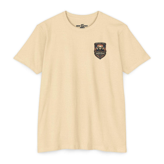 4th of July American Freedom Golf T-Shirt — Iron Sight Aztec Design