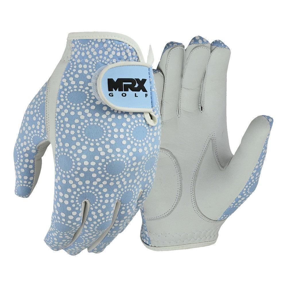 New Women's Golf Gloves Left Hand Cabretta Leather Sky Blue - GOLF LEAGUE