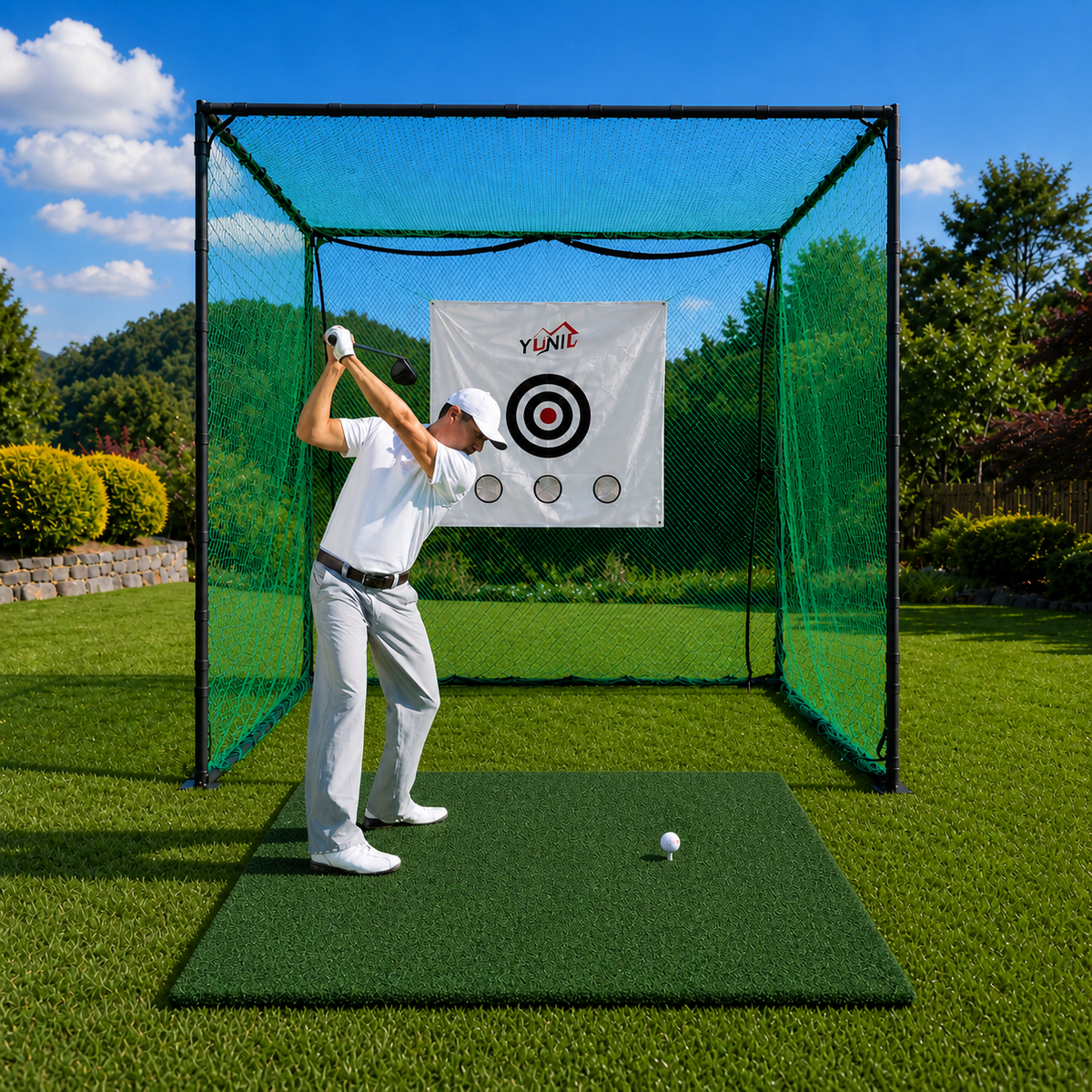 Golf Hitting Mat – 5 × 5 ft