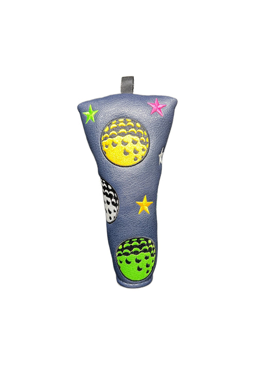 Multicolor Stars and Golf Balls Headcover
