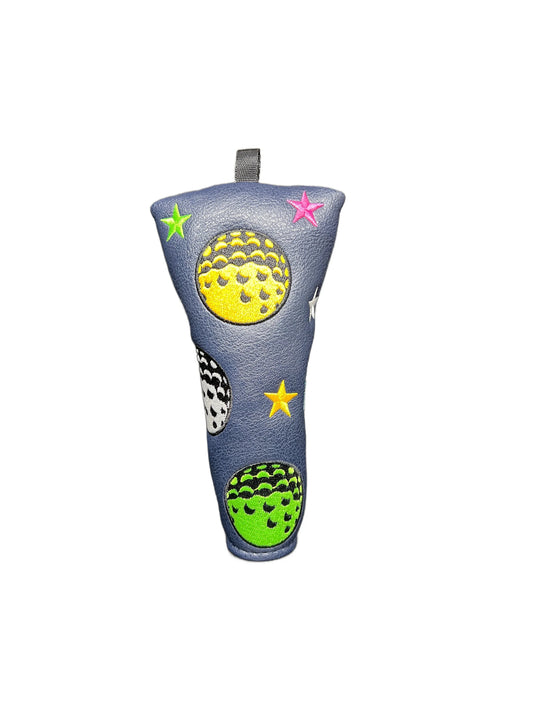 Multicolor Stars and Golf Balls Headcover - GOLF LEAGUE