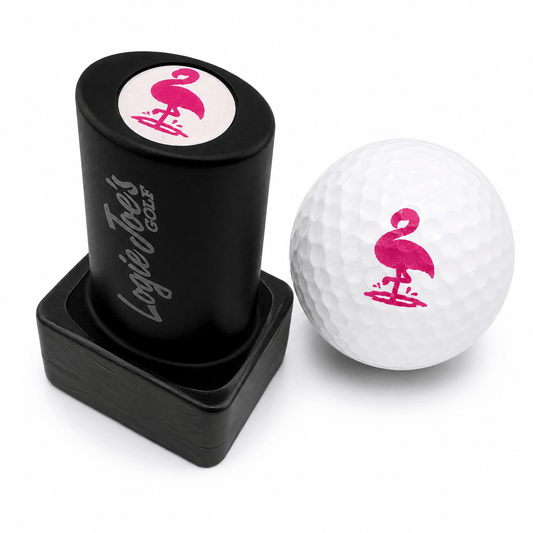 Flamingo Golf Ball Stamp | Quick-Dry Ink Stamper | Easy Ball Identification | Fun Golf Gift