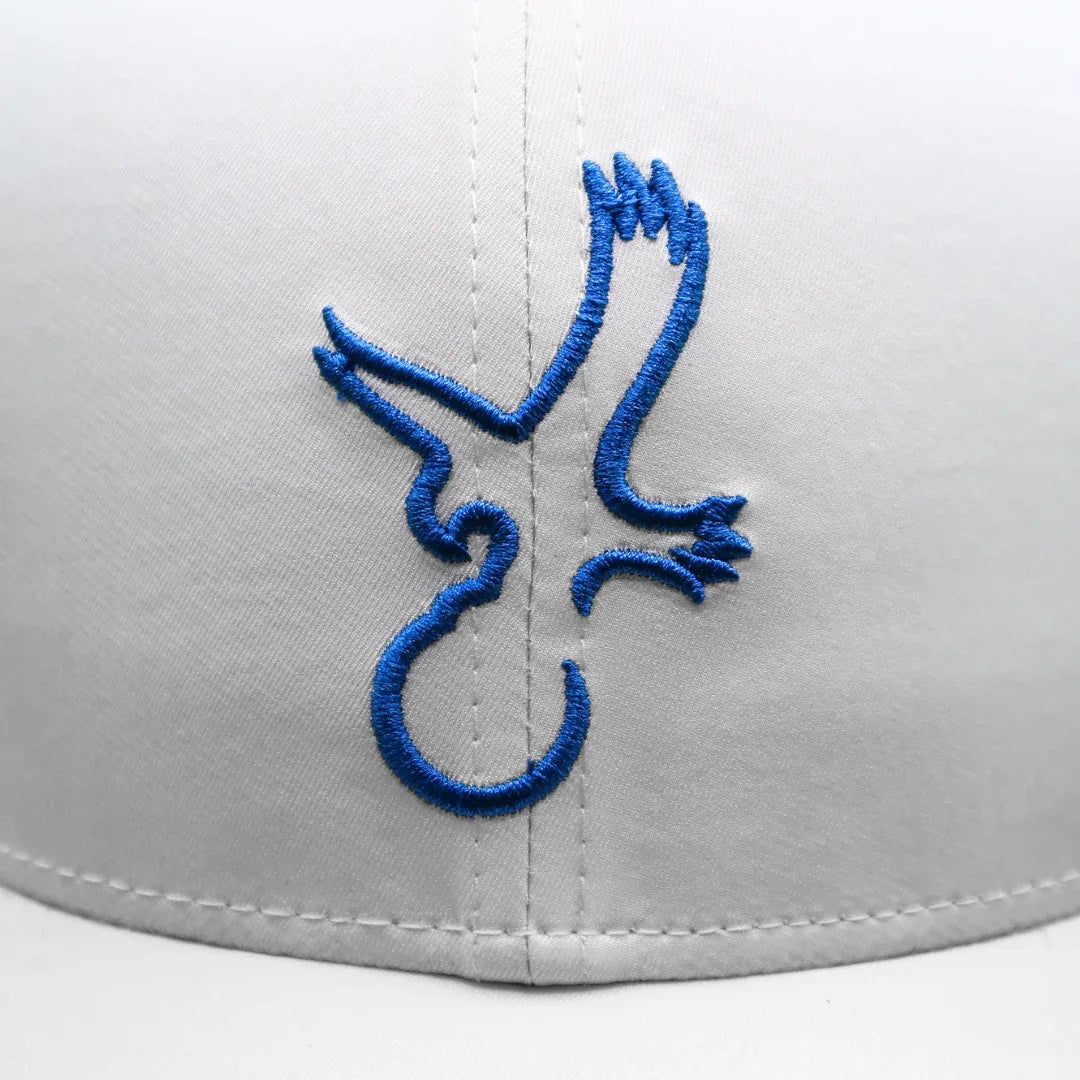 White/Blue Eagle Performance Hat - GOLF LEAGUE