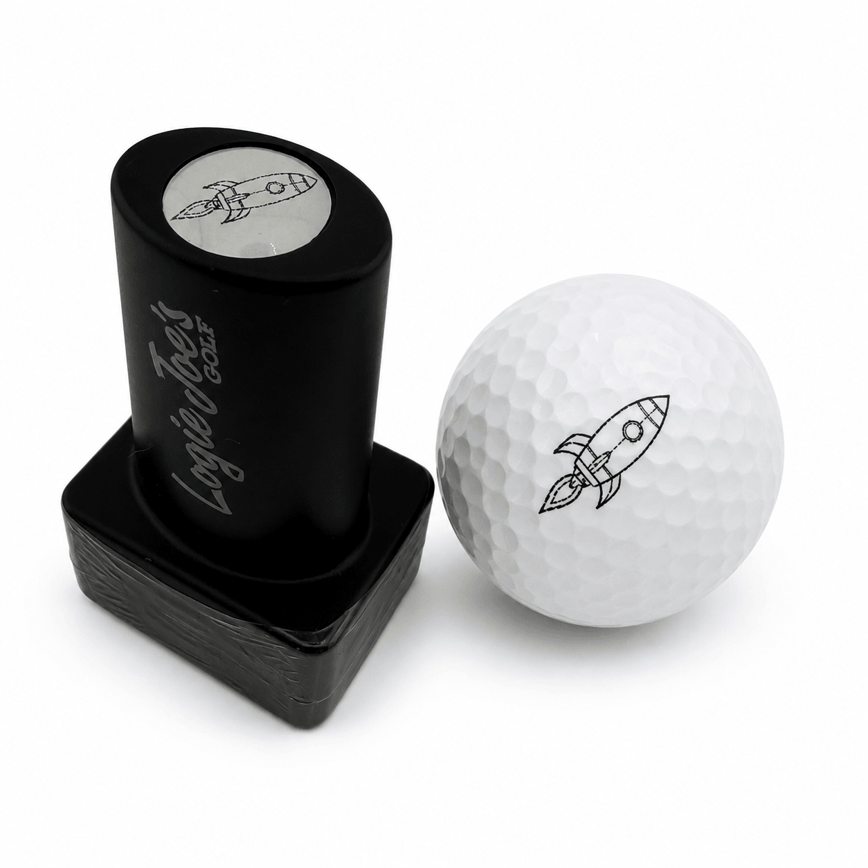 Pocket Rocket Stamp | Quick-Dry Ink Stamper | Easy Ball Identification | Fun Golf Gift
