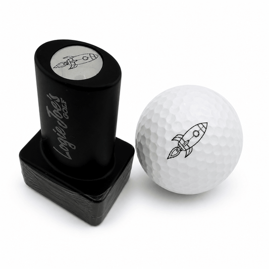 Pocket Rocket Stamp | Quick-Dry Ink Stamper | Easy Ball Identification | Fun Golf Gift