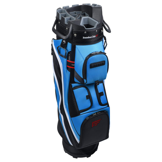 Founders Club 4th Generation Tour Series Club Lock Organizer Golf Cart Bag for Men with 14 Way Anti Rattle Divider Top- Free Snap On Rain Hood-Full Length Dividers - GOLF LEAGUE