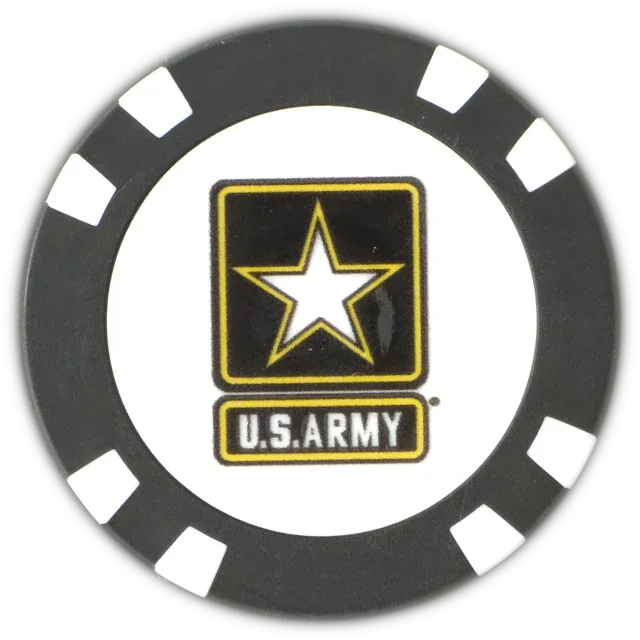 Officially Licensed U.S. Army Poker Chip Ball Marker - GOLF LEAGUE
