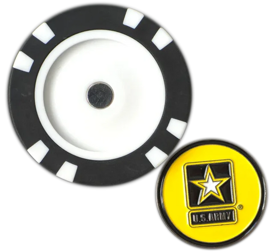 Officially Licensed U.S. Army Poker Chip Ball Marker - GOLF LEAGUE