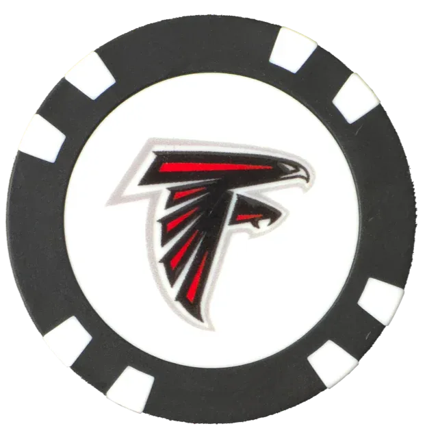 Officially Licensed Atlanta Falcons Poker Chip Ball Marker - GOLF LEAGUE
