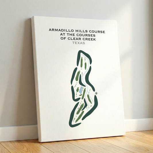 Armadillo Hills Course at The Courses of Clear Creek, Texas - Printed Golf Courses