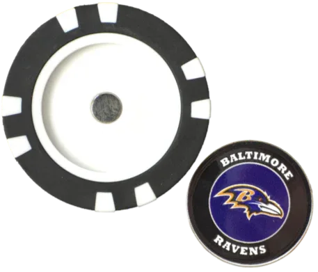 Officially Licensed Baltimore Ravens Poker Chip Ball Marker - GOLF LEAGUE