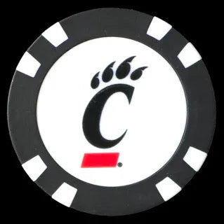 Officially Licensed Cincinnati Bearcats Poker Chip Ball Marker - GOLF LEAGUE