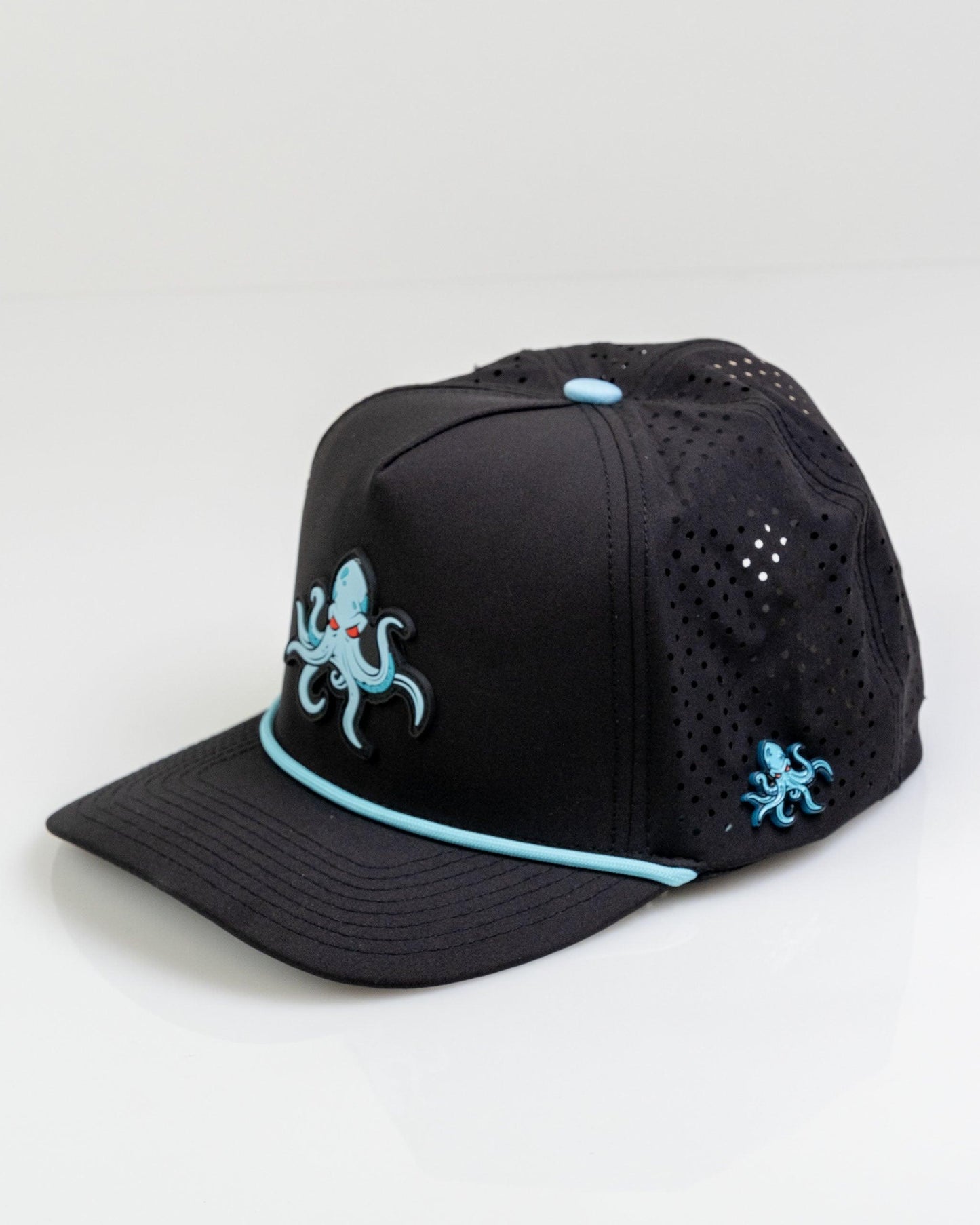 Kraken Black - Perforated Rope Hat