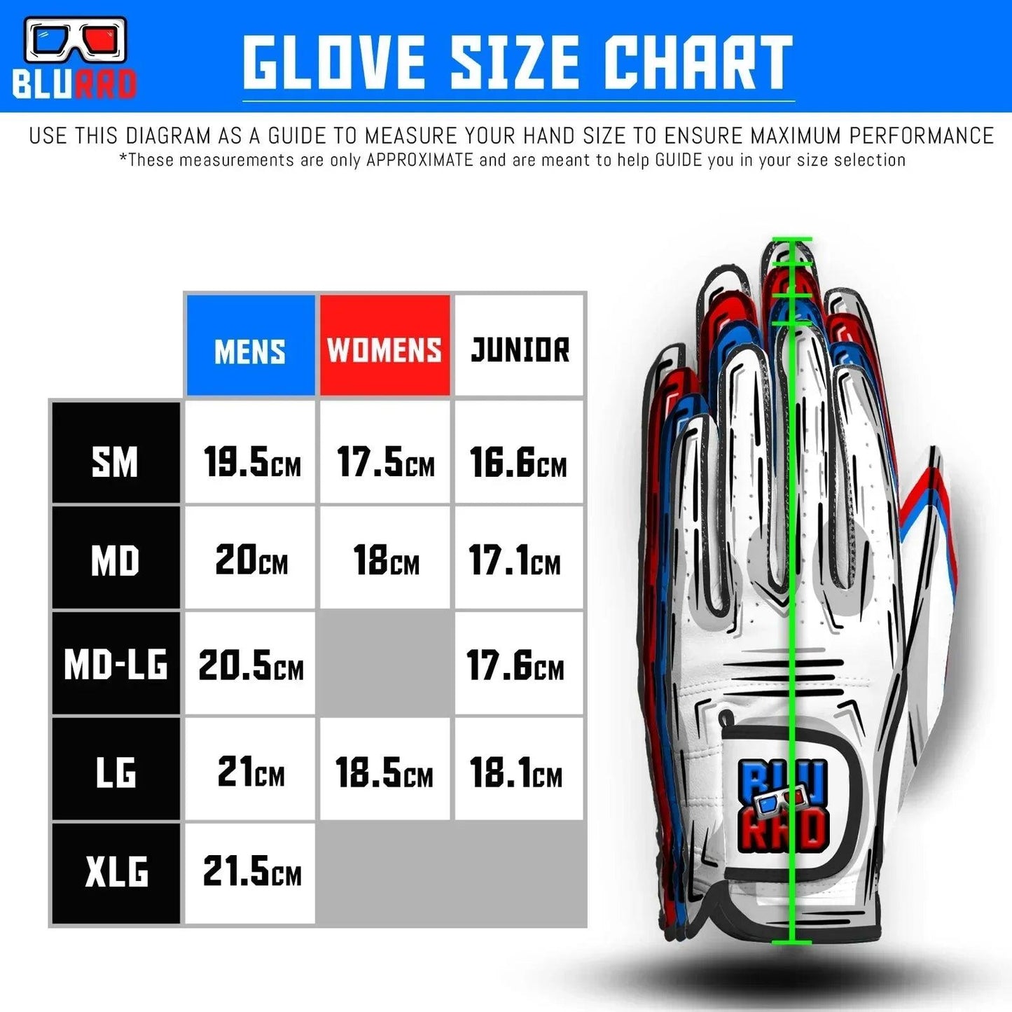 BLURRD_Size_Chart_b9f8d477-b079-4ce2-964d-8d0356df1c34 - GOLF LEAGUE