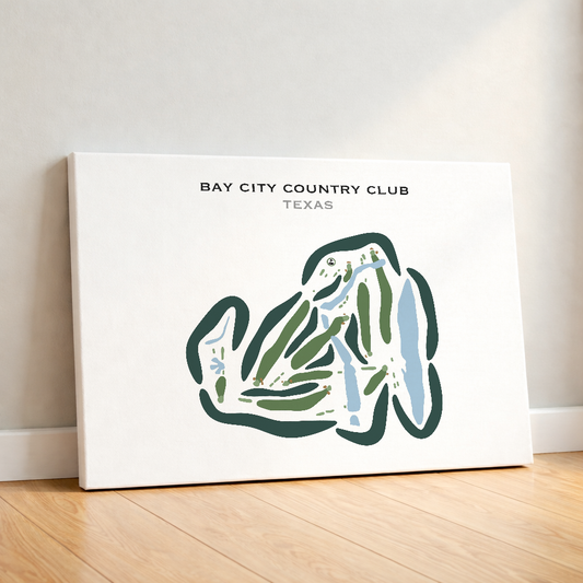 Bay City Country Club, Texas - Printed Golf Courses