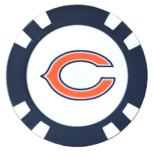 Officially Licensed Chicago Bears Poker Chip Ball Marker - GOLF LEAGUE
