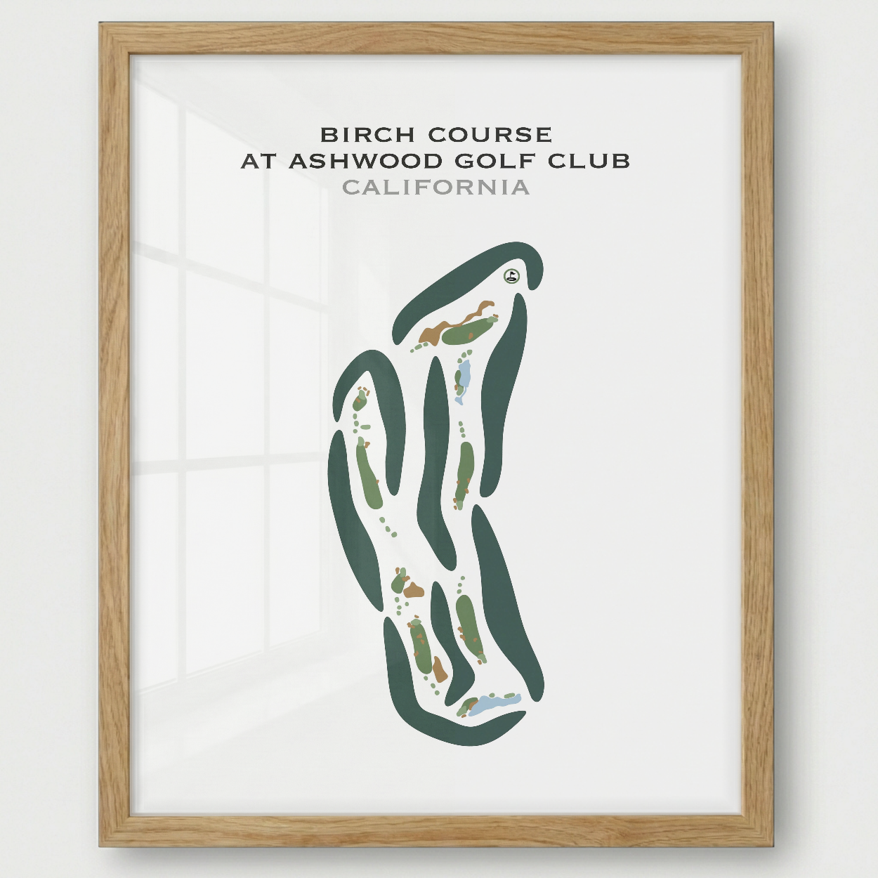 Birch Course at Ashwood Golf Club, California - Printed Golf Courses