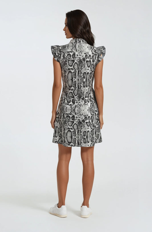 Scaled to Win Women's Snake Print Golf Dress | Sleeveless Performance Golf Dress